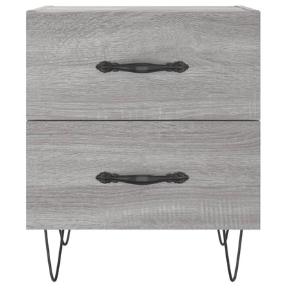 Nachttische 2 Stk. Grau Sonoma 40x35x47,5 cm Holzwerkstoff