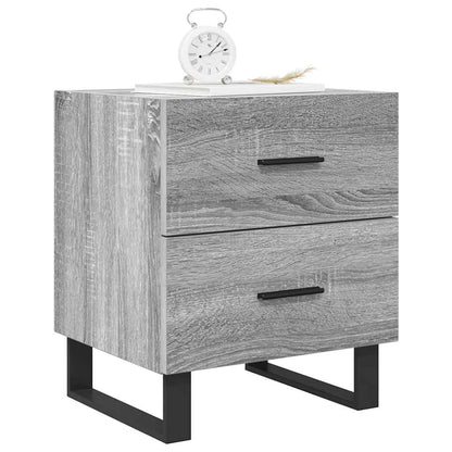 Nachttische 2 Stk. Grau Sonoma 40x35x47,5 cm Holzwerkstoff