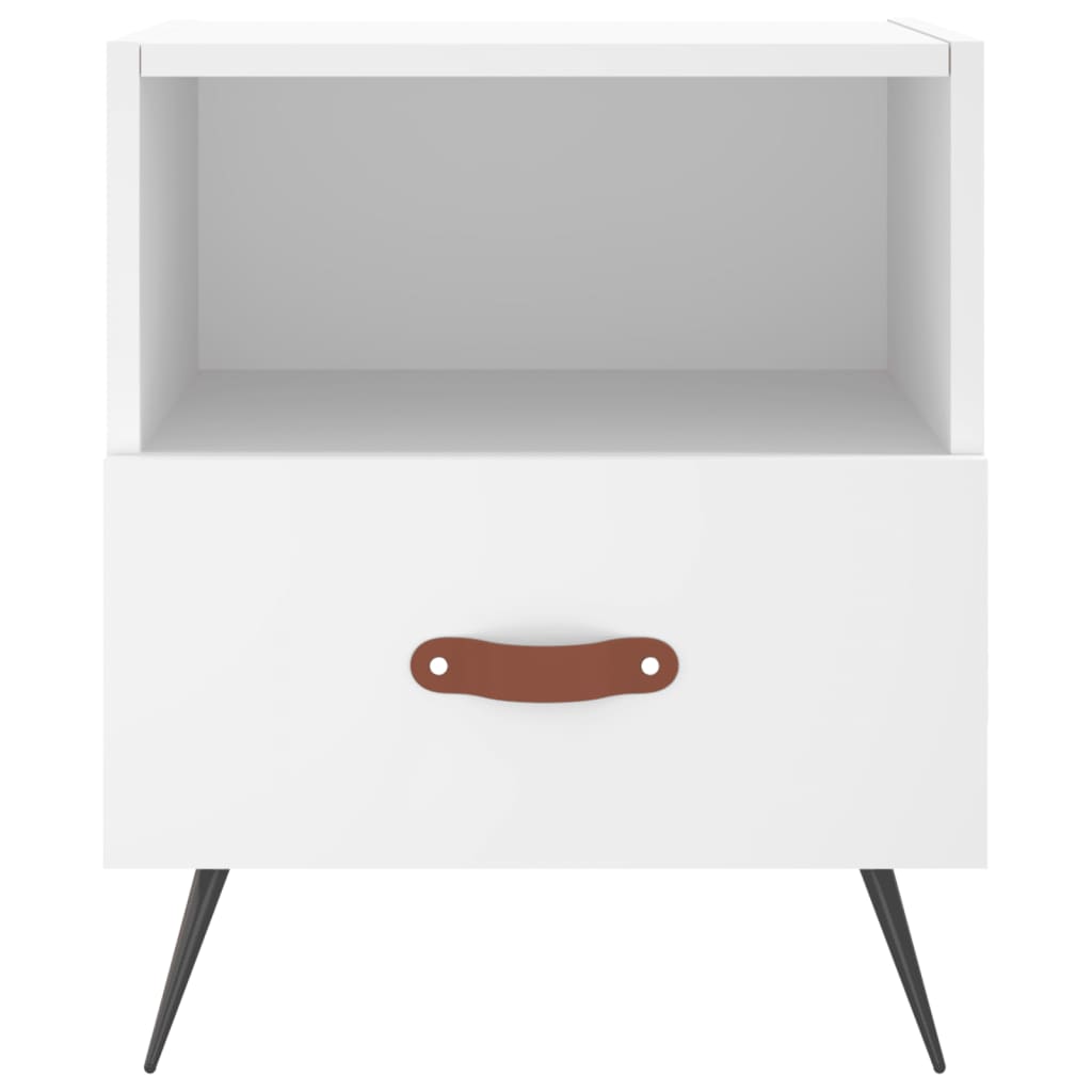 Nachttische 2 Stk. Weiß 40x35x47,5 cm Holzwerkstoff