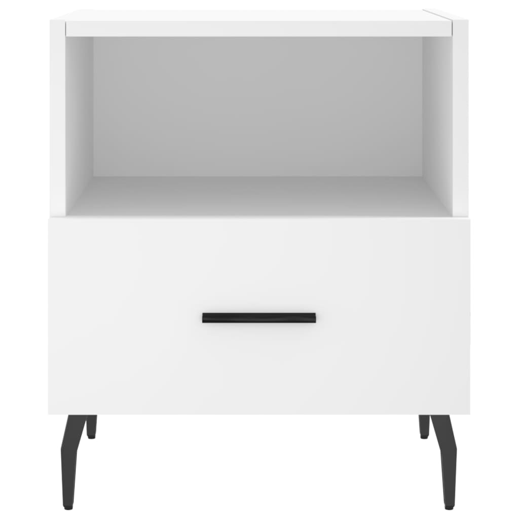 Nachttische 2 Stk. Weiß 40x35x47,5 cm Holzwerkstoff