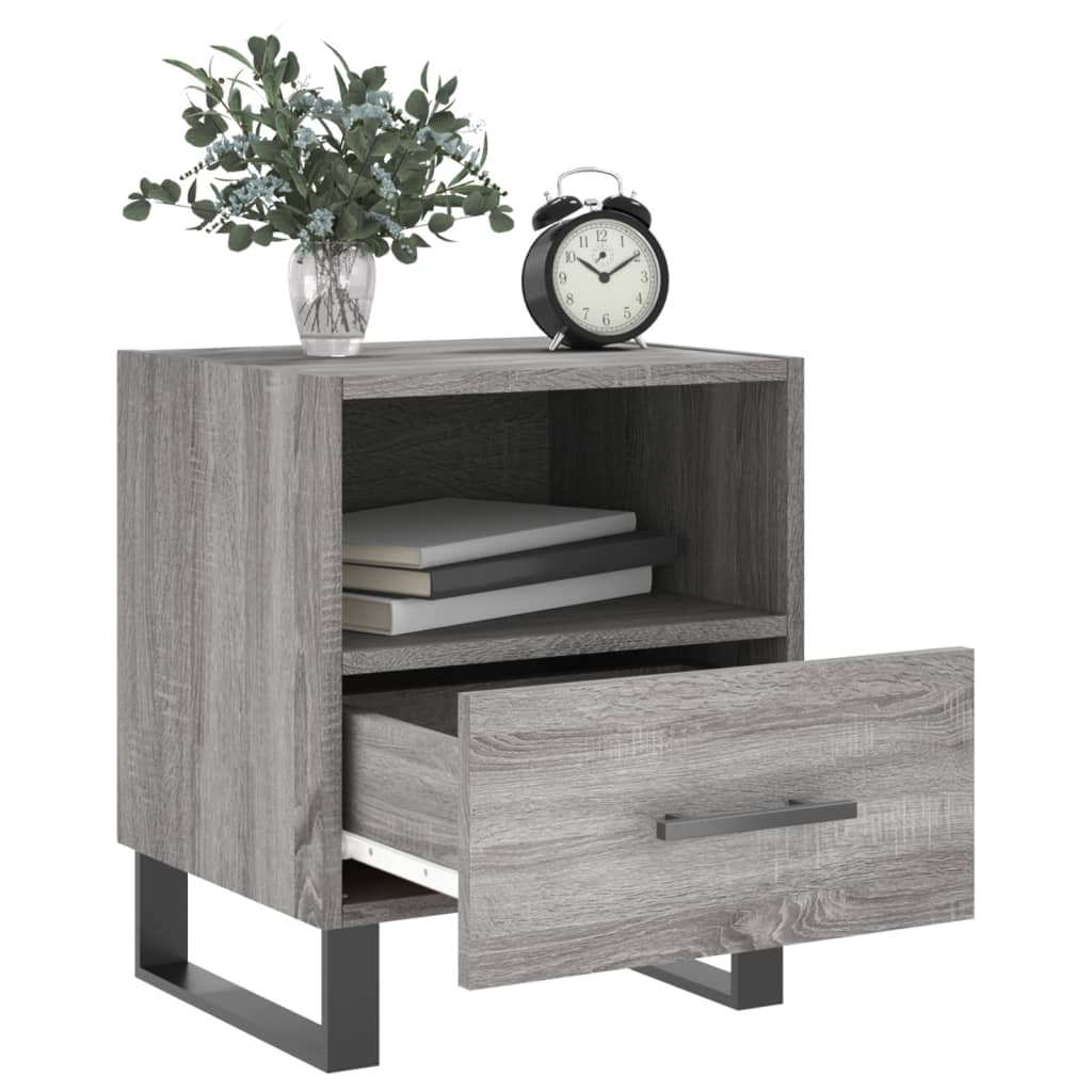 Nachttisch Grau Sonoma 40x35x47,5 cm Holzwerkstoff