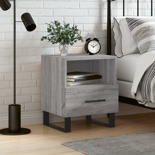 Nachttisch Grau Sonoma 40x35x47,5 cm Holzwerkstoff