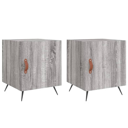 Nachttische 2 Stk. Grau Sonoma 40x40x50 cm Holzwerkstoff