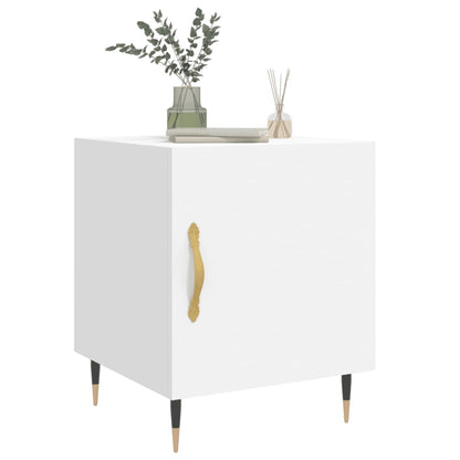 Nachttische 2 Stk. Weiß 40x40x50 cm Holzwerkstoff