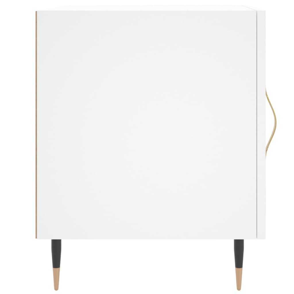 Nachttische 2 Stk. Weiß 40x40x50 cm Holzwerkstoff