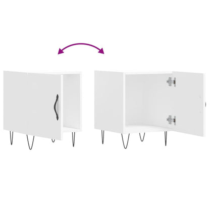 Nachttisch Weiß 40x40x50 cm Holzwerkstoff