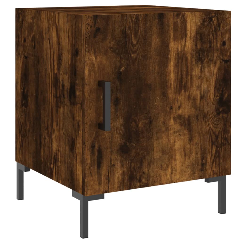 Nachttische 2 Stk. Räuchereiche 40x40x50 cm Holzwerkstoff