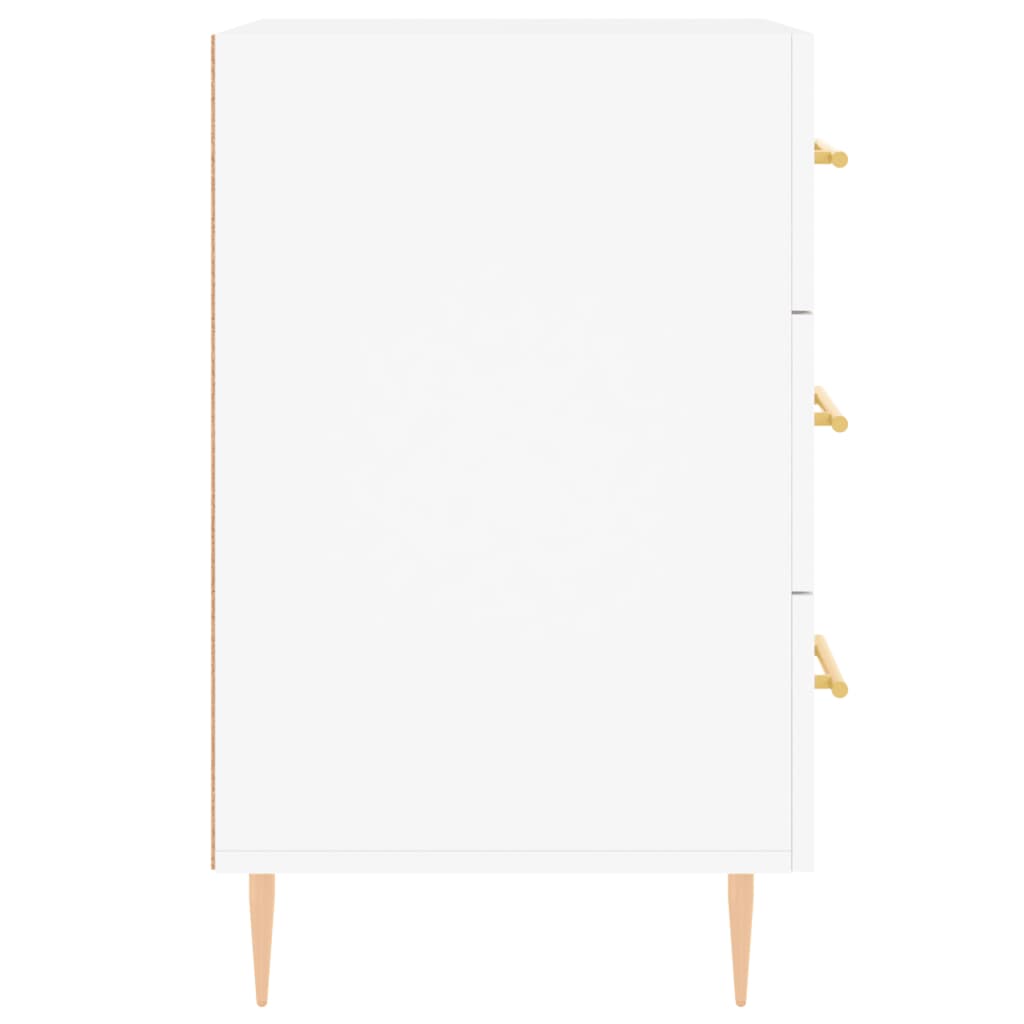 Nachttisch Weiß 40x40x66 cm Holzwerkstoff