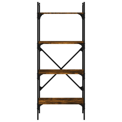 Bücherregal 4 Fächer Räuchereiche 56x31,5x138,5cm Holzwerkstoff