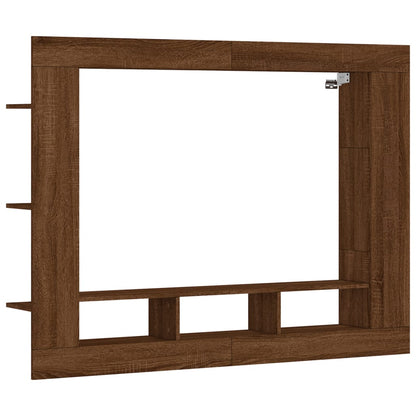TV-Schrank Braun Eichen-Optik 152x22x113 cm Holzwerkstoff