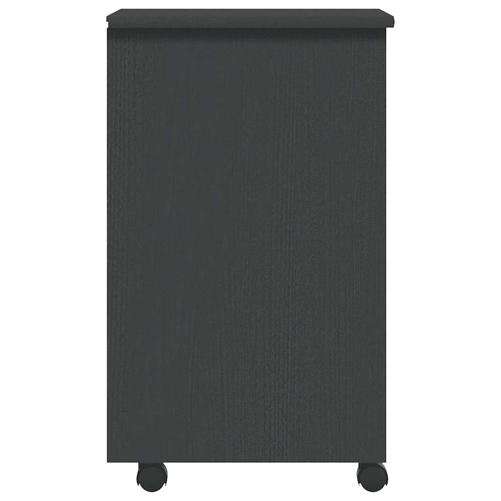 Rollschrank mit Schubladen MOSS Grau Massivholz Kiefer