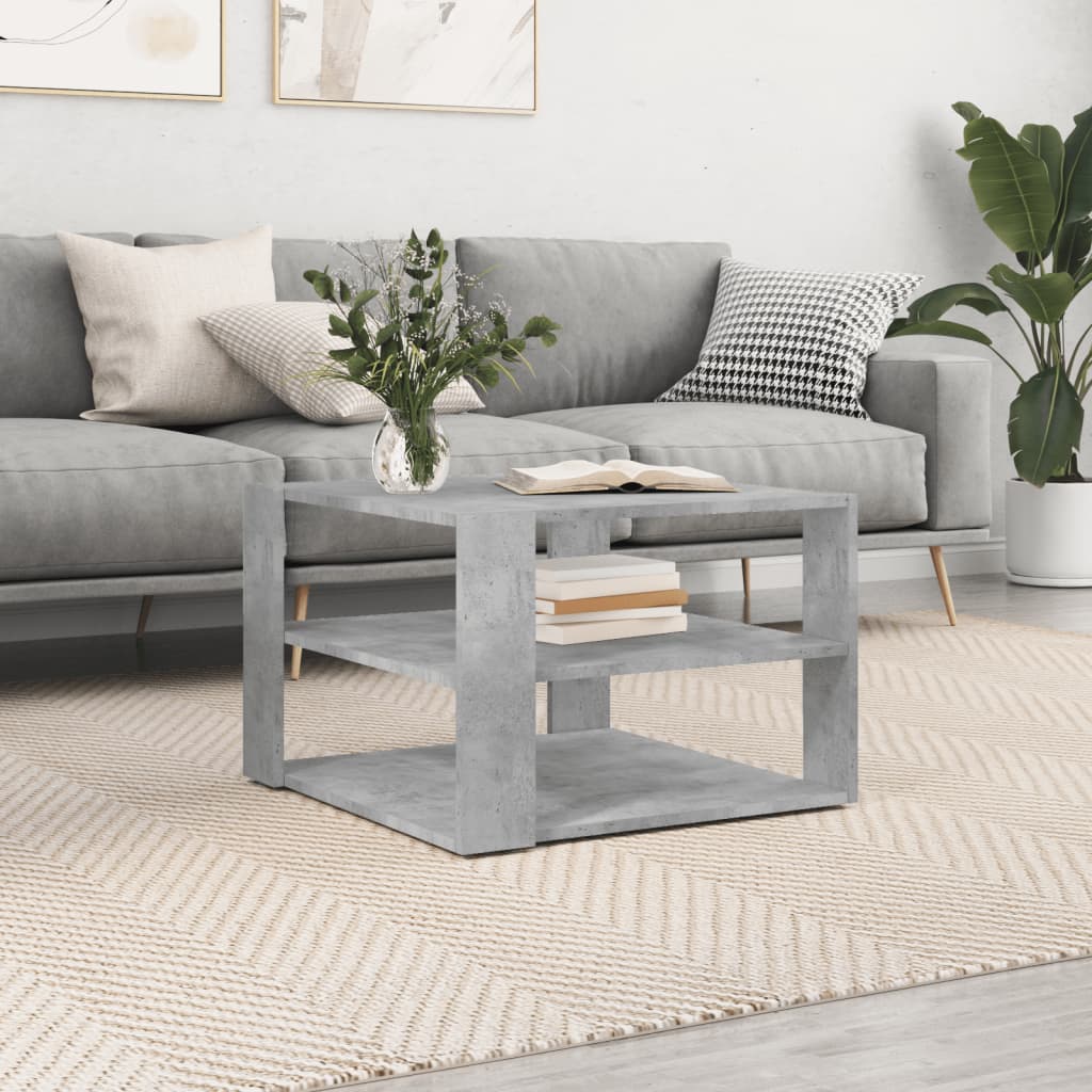 Couchtisch Betongrau 59,5x59,5x40 cm Holzwerkstoff