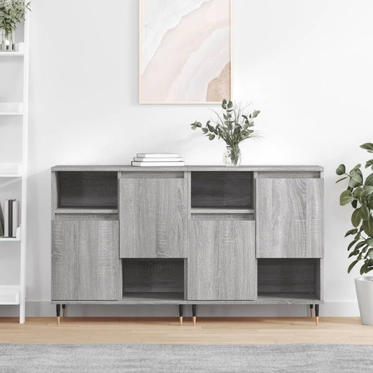 Sideboards 2 Stk. Grau Sonoma Holzwerkstoff