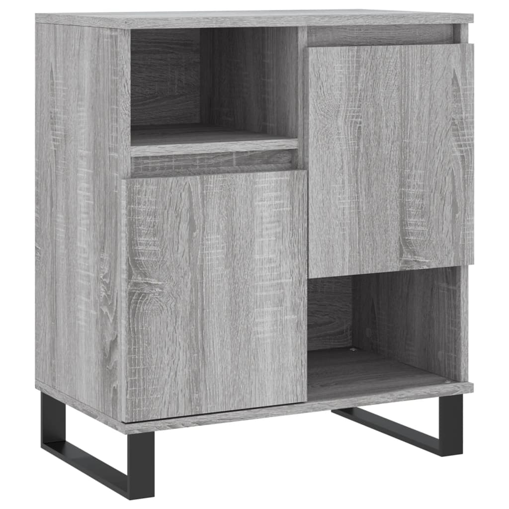 Sideboards 2 Stk. Grau Sonoma Holzwerkstoff