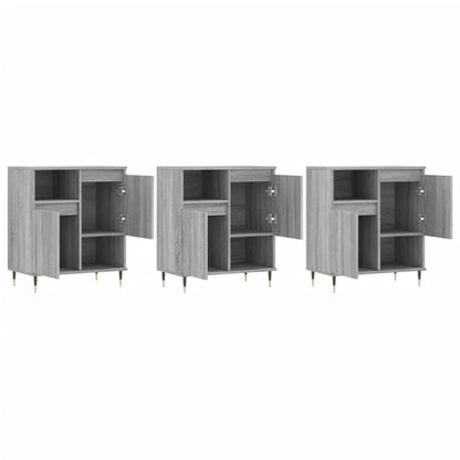Sideboards 3 Stk. Grau Sonoma Holzwerkstoff