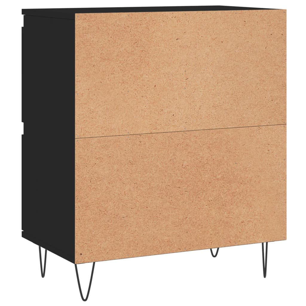 Sideboards 2 Stk. Schwarz Holzwerkstoff