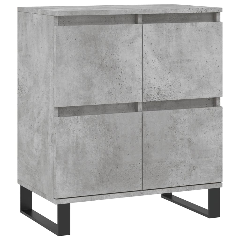 Sideboards 2 Stk. Betongrau Holzwerkstoff