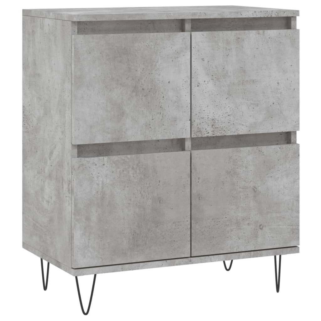 Sideboards 3 Stk. Betongrau Holzwerkstoff