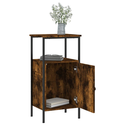 Nachttische 2 Stk. Räuchereiche 41x31x80 cm Holzwerkstoff