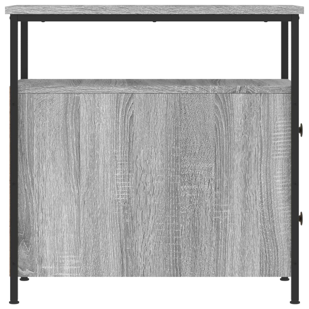 Nachttische 2 Stk. Grau Sonoma 30x60x60 cm Holzwerkstoff