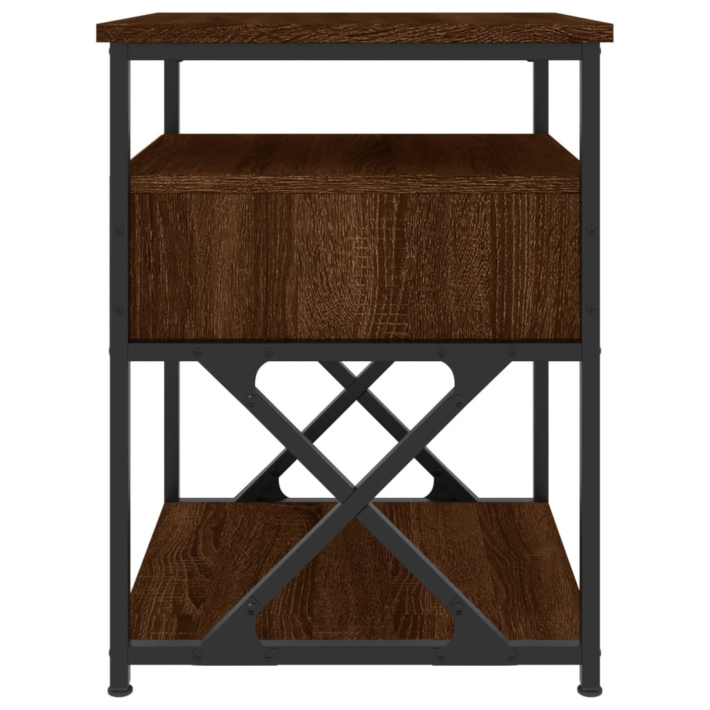 Nachttische 2 Stk. Braun Eichen-Optik 40x42x55 cm Holzwerkstoff