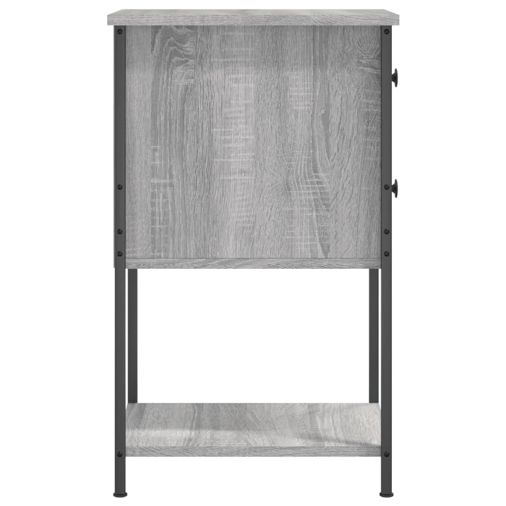Nachttische 2 Stk. Grau Sonoma 32x42x70 cm Holzwerkstoff