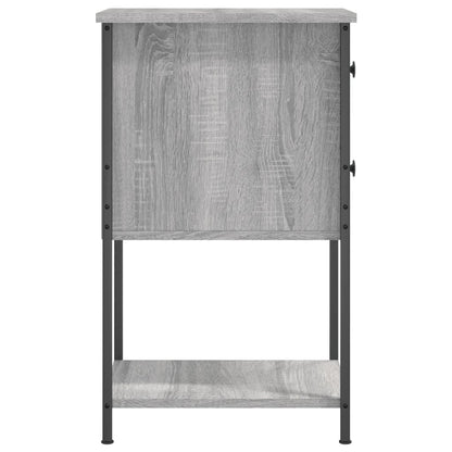 Nachttische 2 Stk. Grau Sonoma 32x42x70 cm Holzwerkstoff