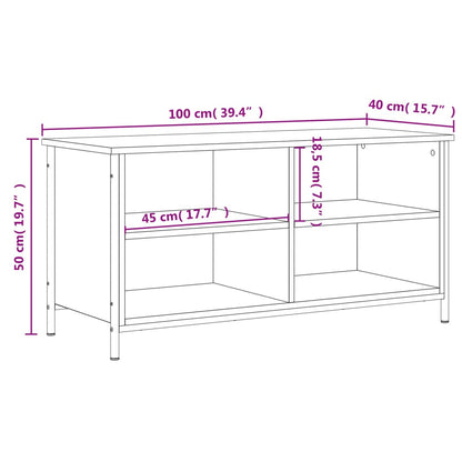 TV-Schrank Räuchereiche 100x40x50 cm Holzwerkstoff