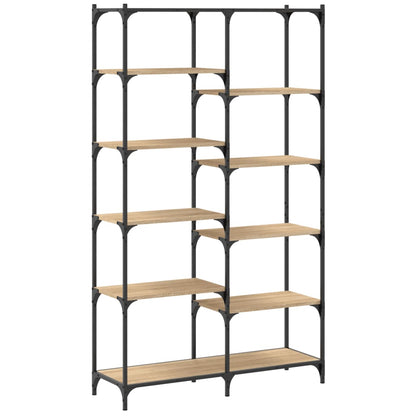 Bücherregal Sonoma Eiche 100x32x170 cm Holzwerkstoff und Eisen