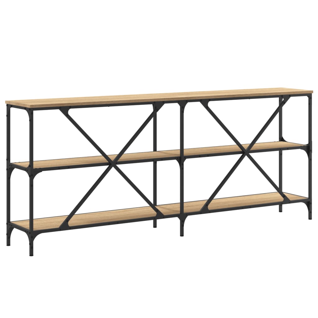 Konsolentisch Sonoma-Eiche 180x30x75 cm Holzwerkstoff und Eisen
