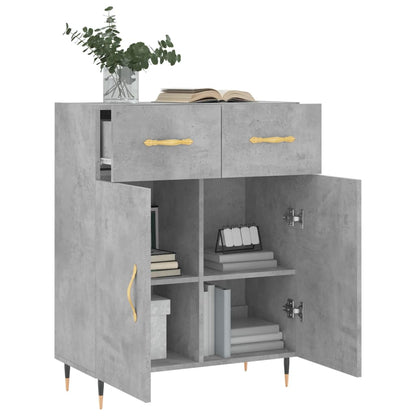 Sideboard Betongrau 69,5x34x90 cm Holzwerkstoff