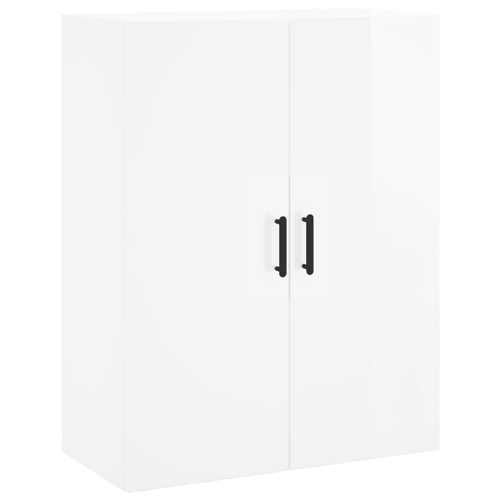 Wandschrank Hochglanz-Weiß 69,5x34x90 cm