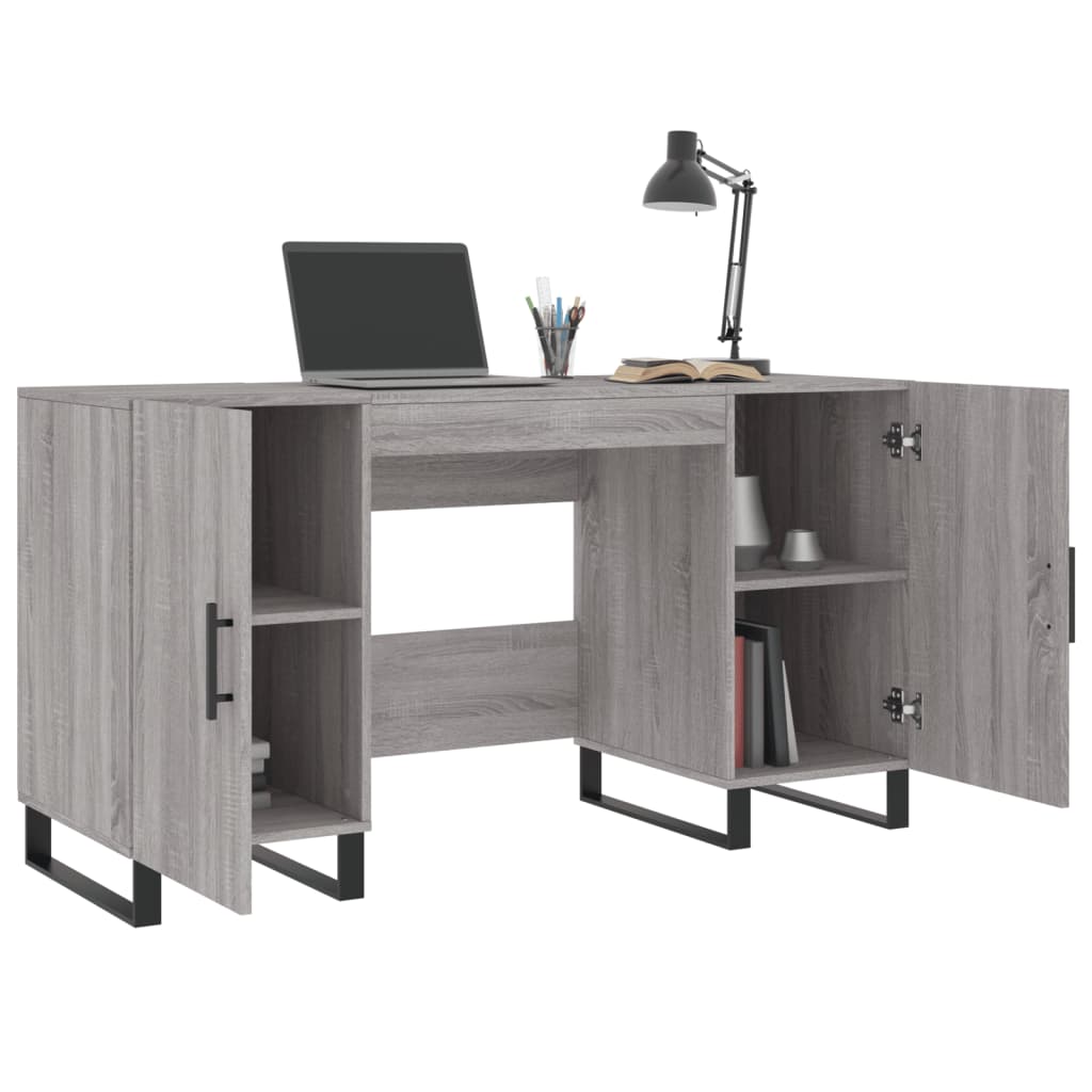 Schreibtisch Grau Sonoma 140x50x75 cm Holzwerkstoff