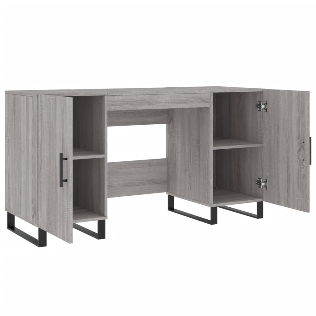 Schreibtisch Grau Sonoma 140x50x75 cm Holzwerkstoff