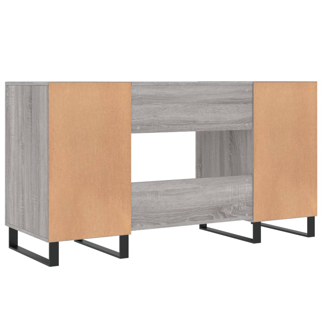 Schreibtisch Grau Sonoma 140x50x75 cm Holzwerkstoff