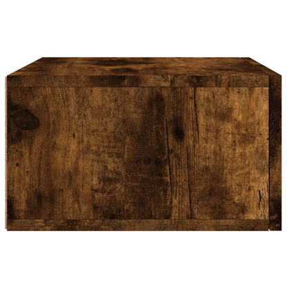 Wand-Nachttisch Räuchereiche 35x35x20 cm