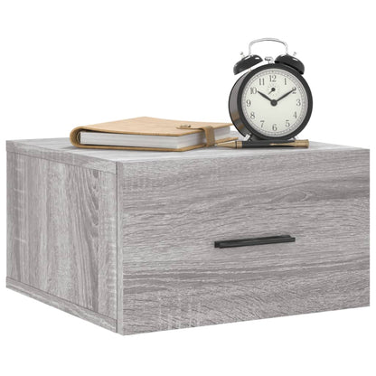 Wand-Nachttische 2 Stk. Grau Sonoma 35x35x20 cm