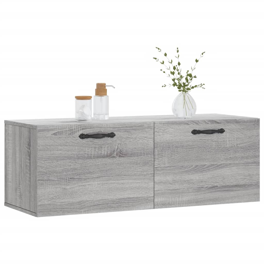 Wandschrank Grau Sonoma 100x36,5x35 cm Holzwerkstoff