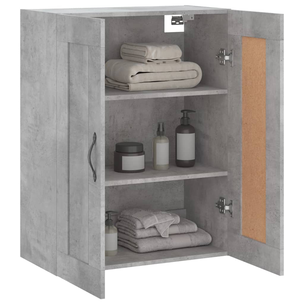 Wandschrank Betongrau 69,5x34x90 cm Holzwerkstoff