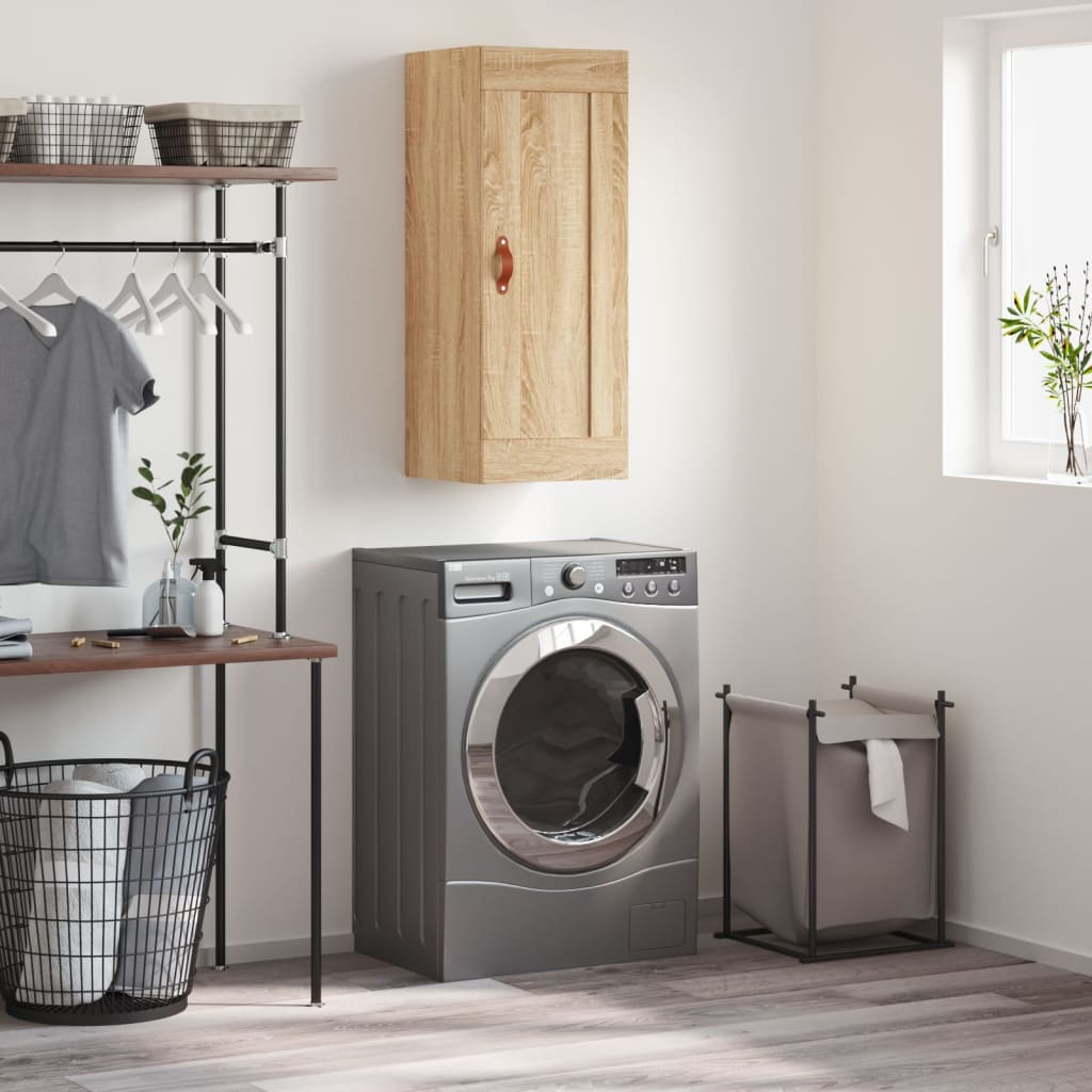 Wandschrank Sonoma-Eiche 34,5x34x90 cm Holzwerkstoff