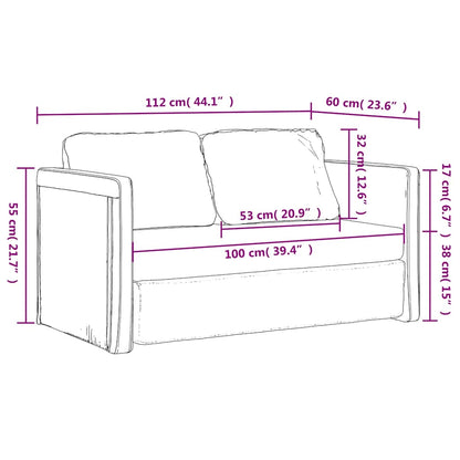 Bodensofa mit Schlaffunktion Weinrot 112x174x55 cm Stoff