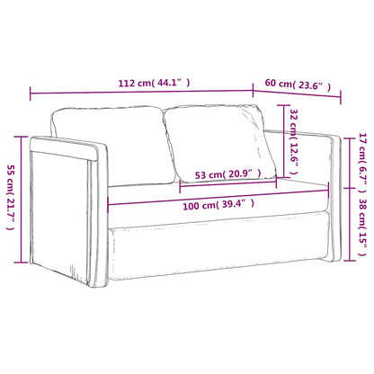 Bodensofa mit Schlaffunktion Blau 112x174x55 cm Stoff