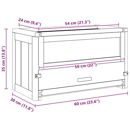 Hamsterkäfig 60x30x35 cm Massivholz Tanne