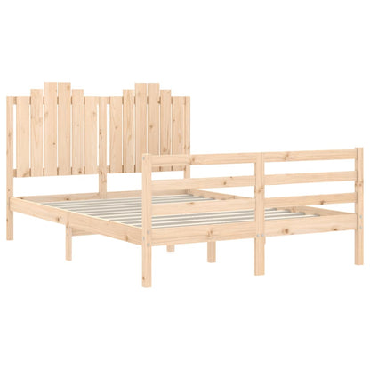 Massivholzbett mit Kopfteil