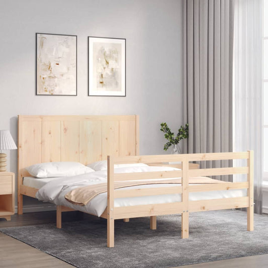 Massivholzbett mit Kopfteil 120x200 cm