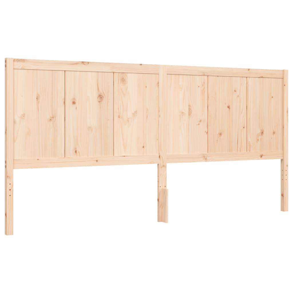 Massivholzbett mit Kopfteil 200x200 cm