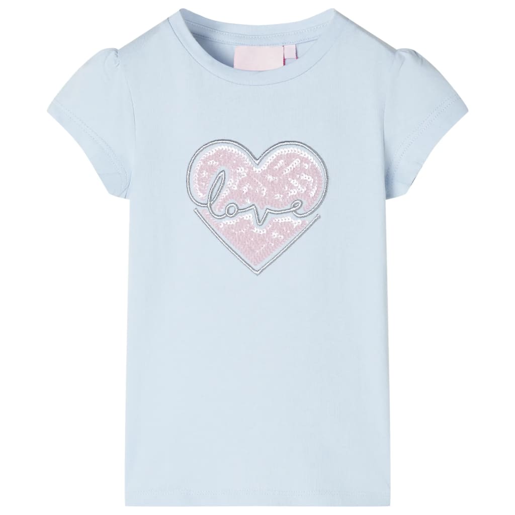 Kinder-T-Shirt Hellblau 128