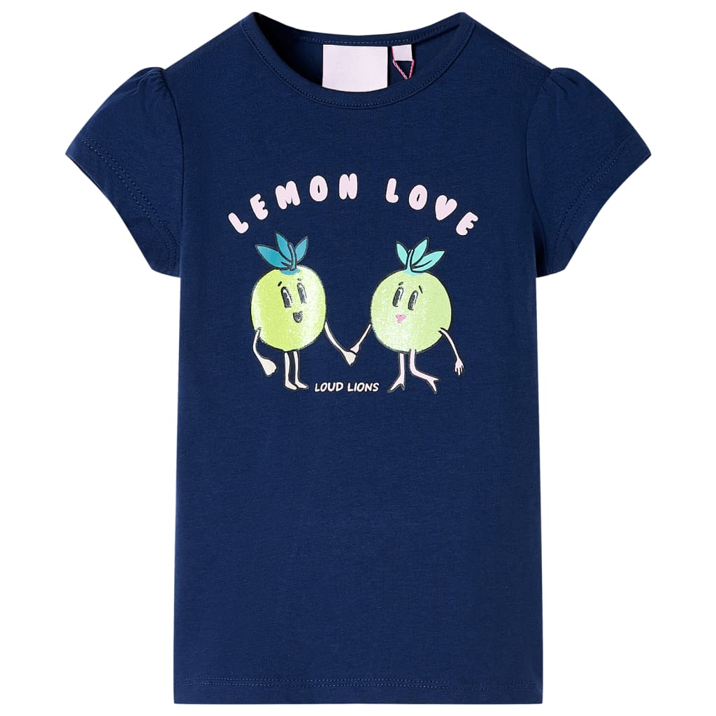 Kinder-T-Shirt Marineblau 140