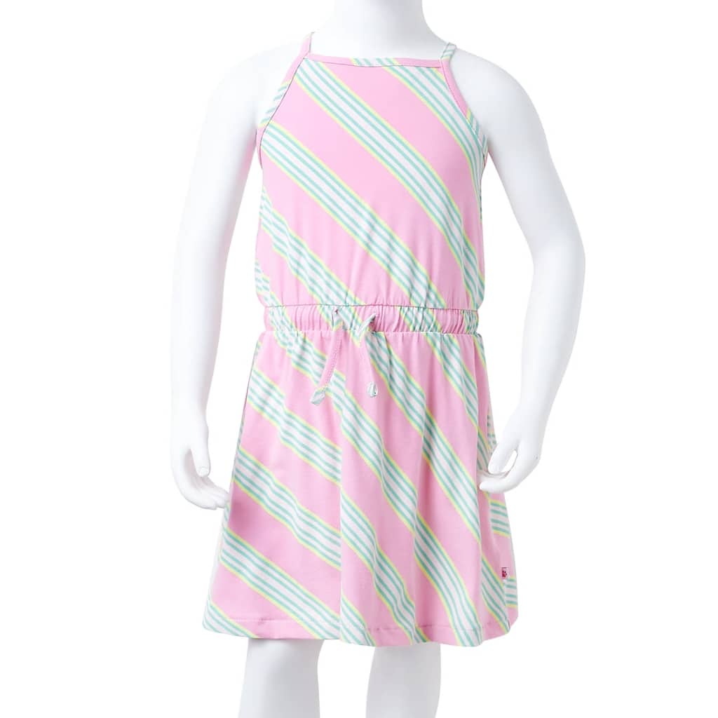 Kinderkleid mit Kordelzug Ärmellos Rosa 104