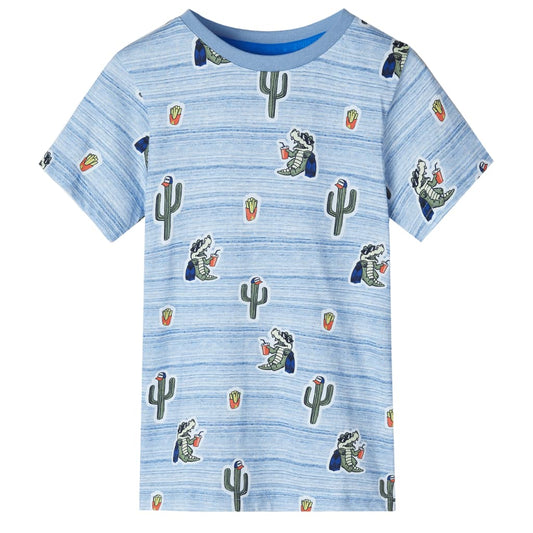 Kinder-T-Shirt Blaumischung 140